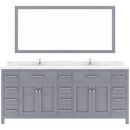 Modern Fittings Caroline Parkway 78" Double Bath Vanity with Cultured Marble Quartz Top and Round Sinks