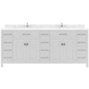 Modern Fittings Caroline Parkway 78" Double Bath Vanity with Cultured Marble Quartz Top and Round Sinks