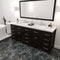 Modern Fittings Caroline Parkway 78" Double Bath Vanity with Cultured Marble Quartz Top and Square Sinks Faucets