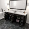 Modern Fittings Caroline Parkway 78" Double Bath Vanity with Cultured Marble Quartz Top and Square Sinks