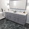 Modern Fittings Caroline Parkway 78" Double Bath Vanity with Cultured Marble Quartz Top and Square Sinks