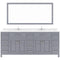 Modern Fittings Caroline Parkway 78" Double Bath Vanity with Cultured Marble Quartz Top and Square Sinks