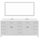 Modern Fittings Caroline Parkway 78" Double Bath Vanity with Cultured Marble Quartz Top and Square Sinks