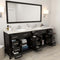 Modern Fittings Caroline Parkway 78" Double Bath Vanity with Quartz Top and Round Sinks