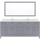 Modern Fittings Caroline Parkway 78" Double Bath Vanity with Quartz Top and Round Sinks