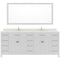 Modern Fittings Caroline Parkway 78" Double Bath Vanity with Quartz Top and Round Sinks Faucets