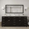 Modern Fittings Caroline Parkway 78" Double Bath Vanity with Quartz Top and Square Sinks Faucets