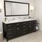 Modern Fittings Caroline Parkway 78" Double Bath Vanity with Quartz Top and Square Sinks