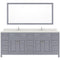 Modern Fittings Caroline Parkway 78" Double Bath Vanity with Quartz Top and Square Sinks