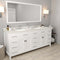 Modern Fittings Caroline Parkway 78" Double Bath Vanity with Quartz Top and Square Sinks