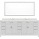 Modern Fittings Caroline Parkway 78" Double Bath Vanity with Quartz Top and Square Sinks Faucets