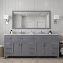 Modern Fittings Caroline Parkway 78" Double Bath Vanity with Marble Top and Round Sinks