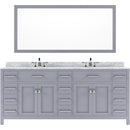 Modern Fittings Caroline Parkway 78" Double Bath Vanity with Marble Top and Round Sinks