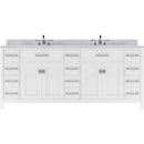 Modern Fittings Caroline Parkway 78" Double Bath Vanity with Marble Top and Round Sinks