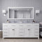 Modern Fittings Caroline Parkway 78" Double Bath Vanity with Marble Top and Round Sinks Faucets