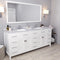 Modern Fittings Caroline Parkway 78" Double Bath Vanity with Marble Top and Round Sinks Faucets