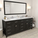 Modern Fittings Caroline Parkway 78" Double Bath Vanity with Marble Top and Square Sinks