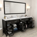 Modern Fittings Caroline Parkway 78" Double Bath Vanity with Marble Top and Square Sinks