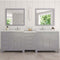 Modern Fittings Caroline Parkway 93" Double Bath Vanity with Calacatta Quartz Top and Round Sinks Faucets