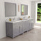 Modern Fittings Caroline Parkway 93" Double Bath Vanity with Calacatta Quartz Top and Round Sinks