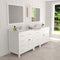 Modern Fittings Caroline Parkway 93" Double Bath Vanity with Calacatta Quartz Top and Round Sinks