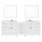 Modern Fittings Caroline Parkway 93" Double Bath Vanity with Calacatta Quartz Top and Round Sinks