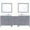 Modern Fittings Caroline Parkway 93" Double Bath Vanity with Calacatta Quartz Top and Square Sinks