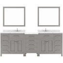 Modern Fittings Caroline Parkway 93" Double Bath Vanity with Cultured Marble Quartz Top and Round Sinks