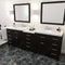 Modern Fittings Caroline Parkway 93" Double Bath Vanity with Cultured Marble Quartz Top and Round Sinks