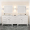 Modern Fittings Caroline Parkway 93" Double Bath Vanity with Cultured Marble Quartz Top and Round Sinks