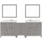 Modern Fittings Caroline Parkway 93" Double Bath Vanity with Cultured Marble Quartz Top and Square Sinks