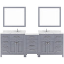 Modern Fittings Caroline Parkway 93" Double Bath Vanity with Cultured Marble Quartz Top and Square Sinks