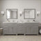 Modern Fittings Caroline Parkway 93" Double Bath Vanity with Quartz Top and Round Sinks Faucets