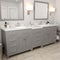 Modern Fittings Caroline Parkway 93" Double Bath Vanity with Quartz Top and Round Sinks