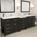 Modern Fittings Caroline Parkway 93" Double Bath Vanity with Quartz Top and Round Sinks