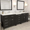 Modern Fittings Caroline Parkway 93" Double Bath Vanity with Quartz Top and Round Sinks