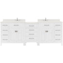 Modern Fittings Caroline Parkway 93" Double Bath Vanity with Quartz Top and Round Sinks