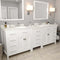 Modern Fittings Caroline Parkway 93" Double Bath Vanity with Quartz Top and Round Sinks Faucets