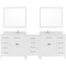 Modern Fittings Caroline Parkway 93" Double Bath Vanity with Quartz Top and Round Sinks