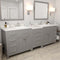 Modern Fittings Caroline Parkway 93" Double Bath Vanity with Quartz Top and Square Sinks Faucets