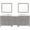 Modern Fittings Caroline Parkway 93" Double Bath Vanity with Quartz Top and Square Sinks Faucets