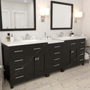 Modern Fittings Caroline Parkway 93" Double Bath Vanity with Quartz Top and Square Sinks