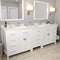 Modern Fittings Caroline Parkway 93" Double Bath Vanity with Quartz Top and Square Sinks