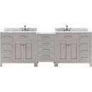 Modern Fittings Caroline Parkway 93" Double Bath Vanity with Marble Top and Round Sinks