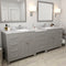 Modern Fittings Caroline Parkway 93" Double Bath Vanity with Marble Top and Round Sinks Faucets