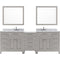 Modern Fittings Caroline Parkway 93" Double Bath Vanity with Marble Top and Round Sinks Faucets