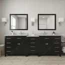 Modern Fittings Caroline Parkway 93" Double Bath Vanity with Marble Top and Round Sinks