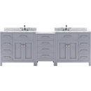 Modern Fittings Caroline Parkway 93" Double Bath Vanity with Marble Top and Round Sinks