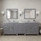 Modern Fittings Caroline Parkway 93" Double Bath Vanity with Marble Top and Round Sinks