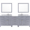 Modern Fittings Caroline Parkway 93" Double Bath Vanity with Marble Top and Round Sinks